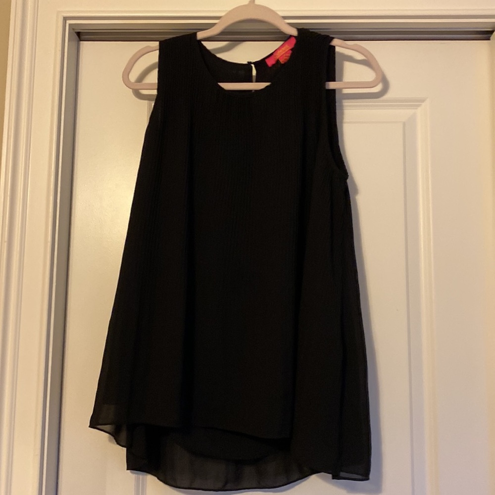 Catherine Black Tunic Top
